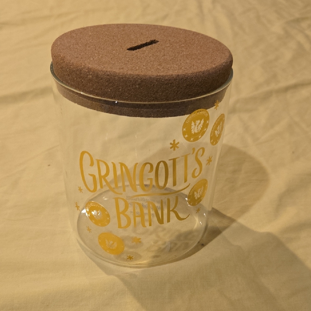Harry Potter Gringotts Bank Coin Bank Jar with Lid